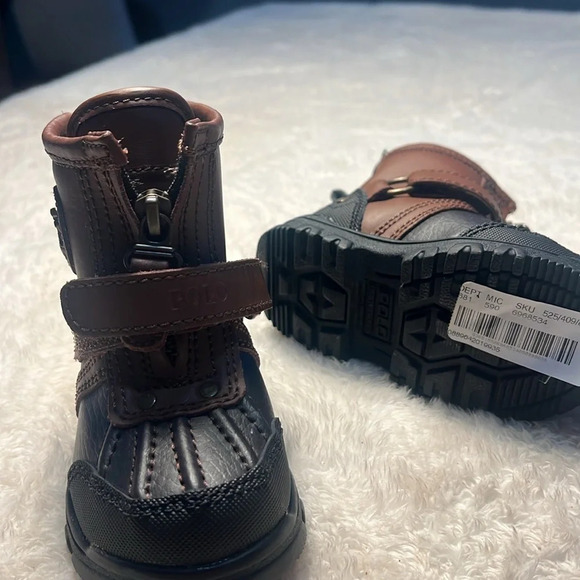NWT Polo Ralph Lauren Colbey Toddler Boots Size 5 | Zip Up | $88 Retail - Picture 13 of 14